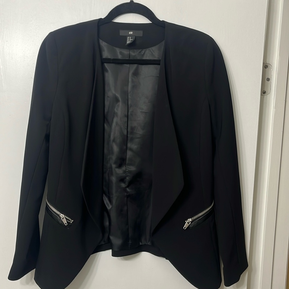 H&M black blazer, size US 10.